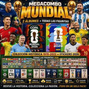 ⚽ ÁLBUM MUNDIAL 2026 DIGITAL IMPRIMIBLE + STICKERS DE FÚTBOL + COLECCIÓN HISTÓRICA 1970-2022 ⚽